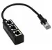Tech Gear RJ45 Ethernet Cable Splitter Network Adapter,Ethernet Splitter 1 to 3 Cable Adapter Suitable Super Cat5, Cat5e, Cat6, Cat7 LAN Ethernet Socket Connector Adapter LAN Splitter (1to3)