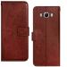Frazil Vintage Flip Case Cover for Samsung Galaxy J7 - 6 (New 2016 Edition) Leather | Inner TPU | Foldable Stand | Wallet Card Slots - Brown