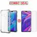 Kite Digital Vivo Y91 Transparent Bumper Shock Proof Corner Soft TPU Silicone Flexible Back Case Cover and Premium Tempered Glass Screen Protector