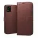 SROCK Vivo Y01, Y15s Flip Cover | Kick Stand | Shockproof | Dual Layer Flip Case Cover for Vivo Y01, Y15s-Brown