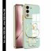 SYOTT 3D Bunny with Folding Stand Back Cover Case Compatible for Vivo Vivo V29 5G, Vivo V29 Pro 5G | Slim electroplated case | Stand case | Soft TPU | Space Bunny Theme | Camera Protection-Mint.