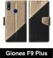 Sbms Gionee F9 Plus Black Artificial Leather Shock Proof Flip Cover