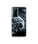 Casotec Skull Smoke Blue Scary Death Design Printed Silicon Soft TPU Back Case Cover for Vivo X70 Pro 5G