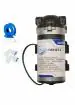 Hydroshell RO 100 GPD Booster Pump 24v with 2 Pcs Pump Connector (Silver/Black)