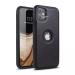 Mamani IPhone 12 Mini Black Leather Shock Absorbent Hand Stitched Thin Back Cover 7.5 x 1 x 16 cm