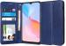 Unistuff Faux Leather Back Case Flip Cover for Vivo Y21s with ID Card Slot | Foldable Kickstand | 2 Card Slot | 1 Cash Slot - Executive Blue, 65218