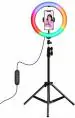 Webilla 10 Inch Big Led Ring Light With Tripod Stand 26 Rgb Color Changing and Dynamic Flash Mode For Youtube