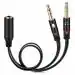 WETEK 3.5mm Jack 2 Male to 1 Female Stereo Headphone Earphone Jack Y Splitter Audio Adapter Cable (Black)