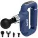 beatXP Bolt Plus Massage Gun | Body Massager | Touch Display - 8mm Deep Percussion Muscle Massage Gun for Full Body with 4 Attachments & Up to 1 Year Warranty (Blue)