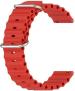 JOBINKA Ocean 20mm Silicone Watch Strap for Active/Active 2,oxy,Gear Sport,Amazfit Gts Smart Watch Strap (Red)