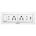 Palfrey Electric Extension Board - 5A + 5A + 2 Universal Two Pin Socket + USB Socket with Master Switch and Heavy Duty 15 Meter Wire