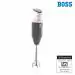 BOSS Genius Portable Hand Blender | 5 Years Warranty* | Powerful 275 W Motor | Chopper & Chutney Attachments | Variable Speed Control | ISI-Marked, Grey