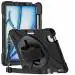 ProElite Cover for Apple iPad Air 13 inch M2 2024 Case, Rugged 3 Layer Armor case for Apple iPad Air 13 M2 2024 with Apple Pencil Holder, Hand Grip and Rotating KickStand, Black