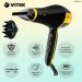 VITEK VT-2295 Y-I Hair Dryer With Blow Styling Diffuser attachment & Special Cool shot feature with High Power 2000 Watts {Black-Yellow}
