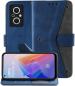 Autofocus Faux Leather Back Case Flip Cover for Oppo F21 Pro 5G with ID Card Slot | Foldable Stand | 2 Card Slot | 1 Cash Slot | Magnetic Closure - Executive Blue, 23732