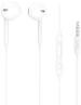 hoco. M55 Wired Earphones with Mic: White Edition- Uninterrupted Audio Calls and Music Wired Headset (White, In the Ear)