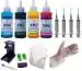 ANG Refill Kit for Canon Ink Cartridges - PG-47 CL-57S CL-57S - 55 CL-57 90 Black + Tri Color Combo Pack Ink Cartridge (Full Set)
