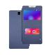 Heartly Coolpad Dazen X7 Dual Sim Faux Leather Blue Back Case Cover