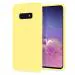 LIRAMARK Liquid Silicone Soft Back Cover Case for Samsung Galaxy S10e (Yellow)