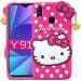Lejaao Vivo 1814 Vivo Y93 Hello Kitty Soft Pink Rubber Mobile Back Cover