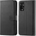 Slugabed Flip Cover Back Case for Tecno Pova 2 | Leather Finish | Inbuilt Stand & Pockets | Wallet Style Flip Back Case Cover for Tecno Pova 2 (Black)
