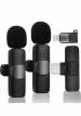 D & Y-3 in 1 K8 Wireless Microphone, Digital Mini Portable Recording Clip Mic with Receiver for All