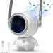 ZHUSE USB Rechargeable Bladeless Fan with Adjustable Cord Fan Mini Portable Astronaut USB Fan White