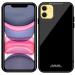 Clickfleek Luxurious Glass Back Case Cover for Apple iPhone 12 | Soft Edge Protective TPU Bumper | Stunning Design for Apple iPhone 12 (Black)