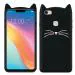 Indiacase Vivo Y83 Black Slim Silicone, Rubber Cat Design, Wireless Charging Compatible Cases & Covers, Display Size-12 mm, 14 x 7 x 5 mm