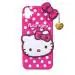 Coverage Rubber Kitty with Cat eye Latkan Case Back Cove for SAMSUNG A04e - SM-A042F - Dark Pink