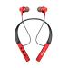 Hitage NBT-765 21 Hours Music Playtime 41 Hours Talktime Premium Sports NeckbAnd Sound Coloful Gleming Light Bluetooth Headset  (Red, In the Ear)