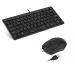 Enter Typist Mini Wired Keyboard + Cursor Wired Optical Mouse Combo Set (Black)