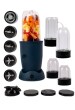 Kitchen Galaxy Bullet Mixer Grinder 400W (5 Jars, 5 Blades)- 2 Big Jars, 2 Small Jars, 1 Handle Jar With 5 Blades- 2 Grinding, 2 Blending and 1 Whisking- SS blades, 2.5 Years warranty- Charcoal Black