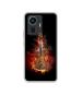 Casotec Burning Violin Design Printed Silicon Soft TPU Back Case Cover for iQOO Z6 44W 4G