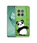 Casotec Panda with Bamboo Printed Silicon Soft TPU Back Case Cover for OnePlus 12R 5G
