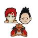 YellowCult Pack of 3 Shoe charms for Clog Shoes, Wristband Charm, Shoe, Bracelet Decoration or Party Gifts [Naruto Characters - Shikamaru/Gaara/Gamabunta]