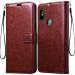 RUPELIK Motorola/ Moto One Power Vintage Leather flip Case Cover| Inside TPU with Card Pockets Wallet Stand Magnetic Closure 360 Degree Complete Protection Vintage Flip Cover for Motorola/ Moto One Power - Brown