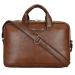 Storite PU Leather 14 inch Laptop Bag for Men & Women - (37x 27x7 cm,Light Brown)