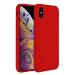 LIRAMARK Liquid Silicone Soft Back Cover Case for Apple iPhone Xs Max (red)