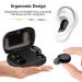 BOPUD Earbuds Wireless Earphone Mini Bluetooth 5.0 Truly Wireless Sports Headphone Waterproof Earbuds Call Stereo Sound with Mic Portable Charging Box for Smartphones (Black)
