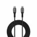 Portronics Konnect 240C 240W Futuristic Unbreakable Nylon Braided Type C to Type C Fast Charging Cable 2M Long,Supports Laptop and All Type C Smartphones and Devices (Black)