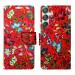 A D Enterprises Red Pattern Flip Cover for SAMSUNG F15 5G | Magnetic Case | Shock Absorbent | Flip Cover SAMSUNG F15 5G
