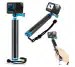 Tech Gear Carbon Fiber Waterproof Floating Hand Grip for GoPro Max Hero 11 10 9, Insta360 and Other Action Cameras, Underwater Selfie Stick Suitable for Surfing, Snorkeling, Underwater Shooting