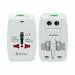SeCro Plastic Film Universal Travel Adapter Built in Dual USB Charger Ports Electrical Plug(Style A)