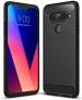 RUNICHA Back Cover for LG V40 ThinQ (Black, Grip Case, Pack of: 1)