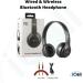 ICALL Wired & Wireless Super Extra Bass Bluetooth Headset  (Black, On the Ear)