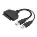 Microware USB 3.0 To Sata Adapter Cable for 2.5 inch SATA/HHD/SSD Hard Disk/Laptop and DVD Driver, Black