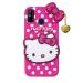 Fastship Silicone soft Hello Kitty with Pendant Case proper fit Back Cove for Tecno Spark Go 2020 - Pink