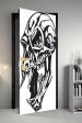 Qth Skull Dor-6876 Design Door Sticker