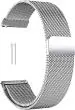 Black Lovies Silver Stainless Steel Smart Watch Strap For Garmin Vivo Active 3, Move